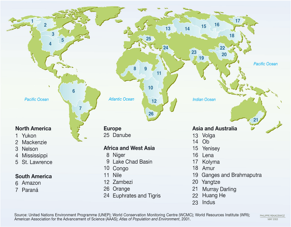 World&#039;s Main River Basins 