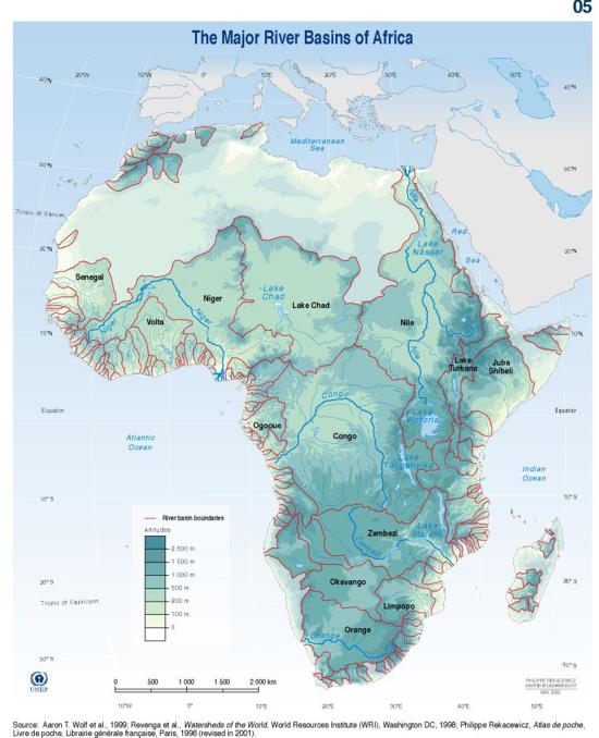 Major River Basins of Africa