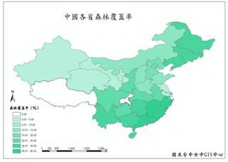 forest coverage percentage per region