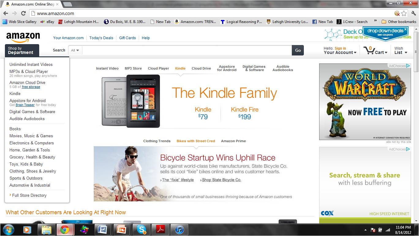 Amazon Homepage from 2011 