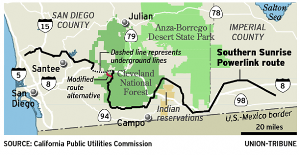 Sunrise Powerlink Map