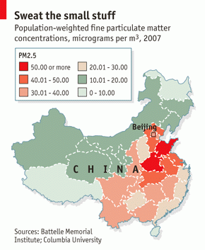 Pollution in China: Man-made and visible from space