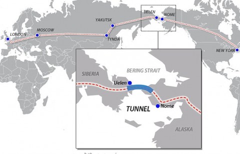 Return to London please, via Moscow: Kremlin paves way for East to West rail link after after 'approving' $99bn Bering Strait tunnel Return to London please, via Moscow: Kremlin paves way for East to West rail lin