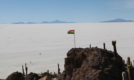 The Salar salt flat in Bolivia. Domestic opinion is divided about the exploitati