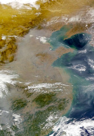 Pollution in China: Man-made and visible from space 